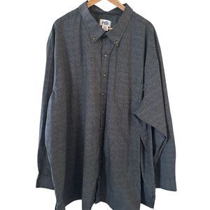 HB Harbor Bay Men Button Shirt Size 4XLT Long Sleeve Abstract Office Prep City